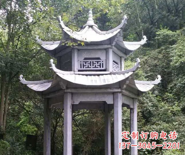 佛山园林仿古石凉亭景观石雕 (3)