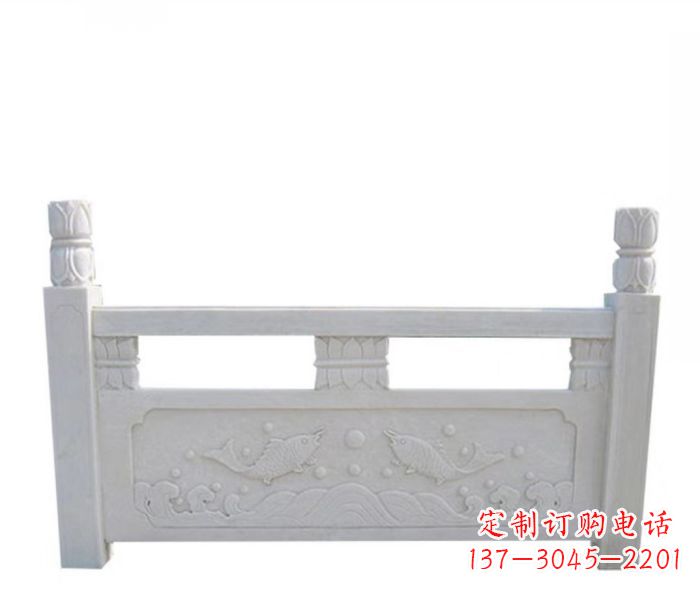 佛山园林汉白玉石浮雕栏板