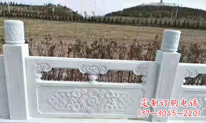 佛山园林汉白玉石浮雕栏板 (4)