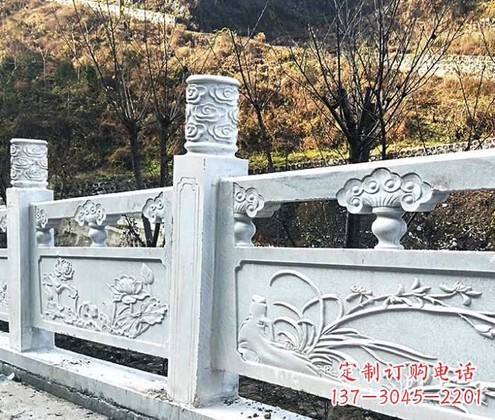 佛山园林景观大理石栏板石雕 (7)