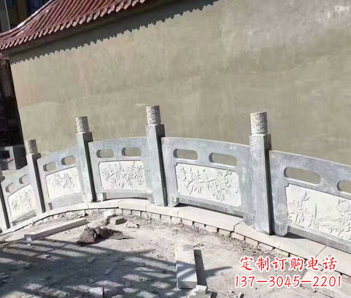 佛山园林景观大理石桥栏板石雕 (5)