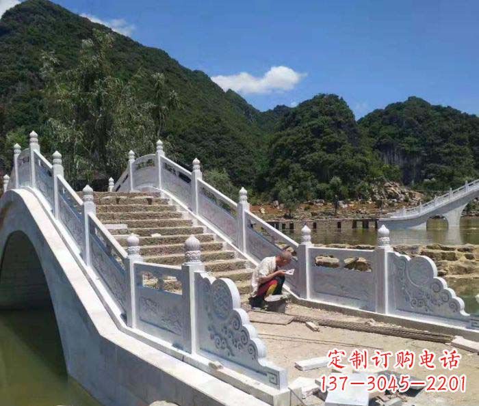 佛山园林景观大理石桥栏板石雕_1