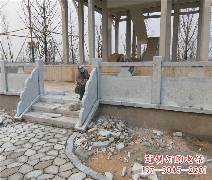 佛山园林景观大理石桥栏板石雕_2 (2)