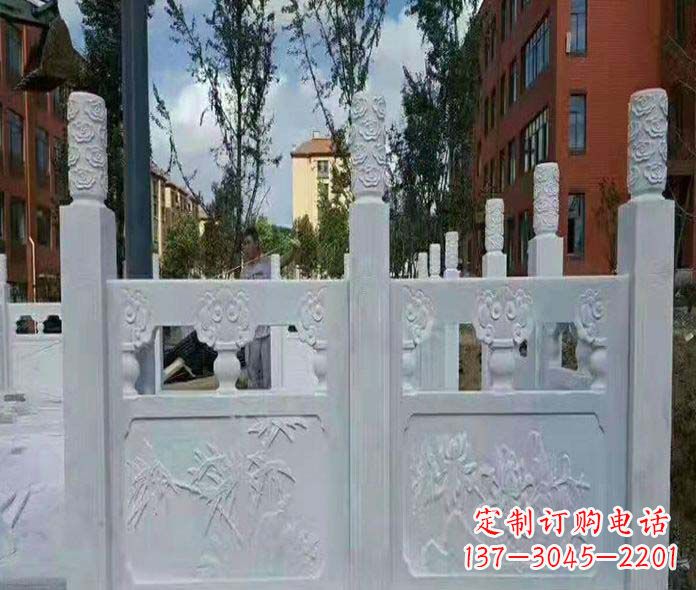 佛山园林景观大理石桥栏板石雕_2