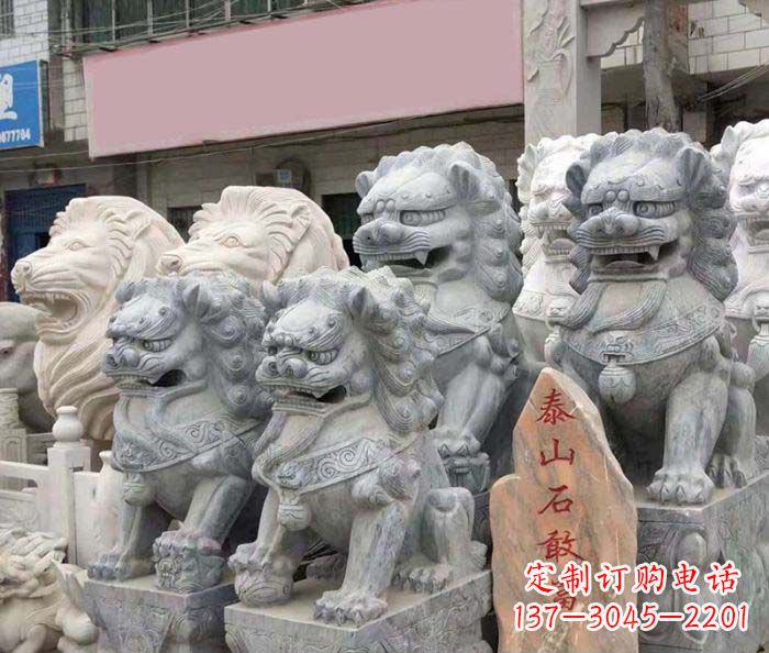 佛山园林景观仿古狮子石雕