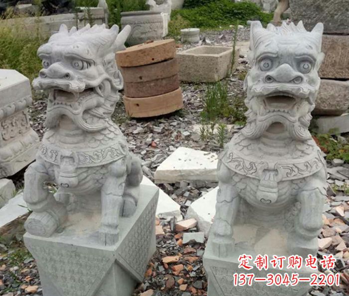 佛山园林景观仿古麒麟石雕