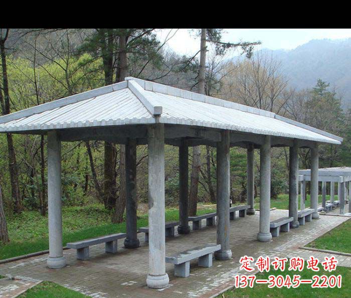 佛山园林景观仿古石雕长廊