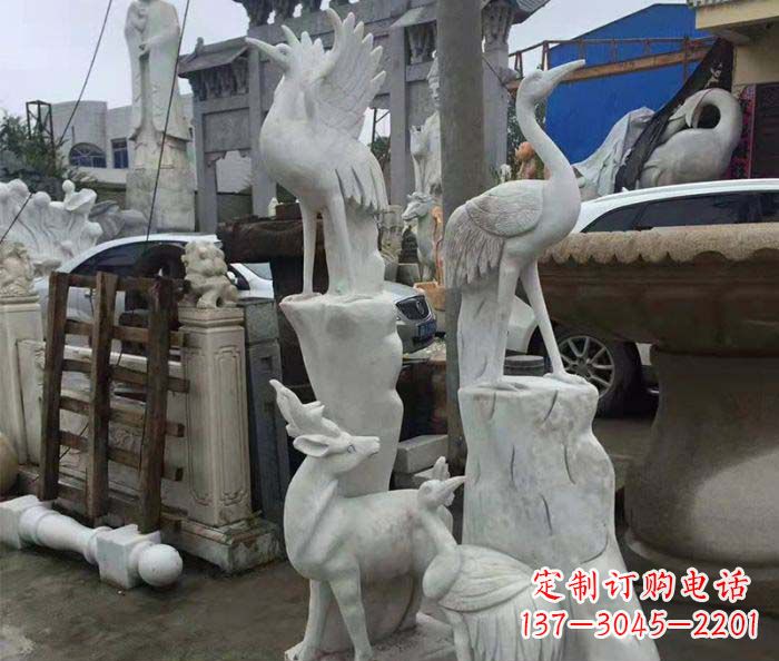 佛山园林景观仙鹤石雕