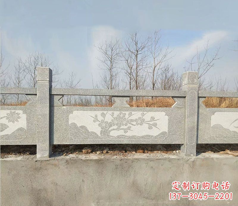 佛山园林梅花石浮雕栏板景观石雕