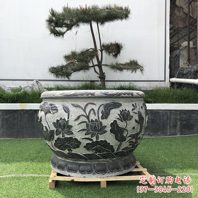 佛山园林石雕水缸