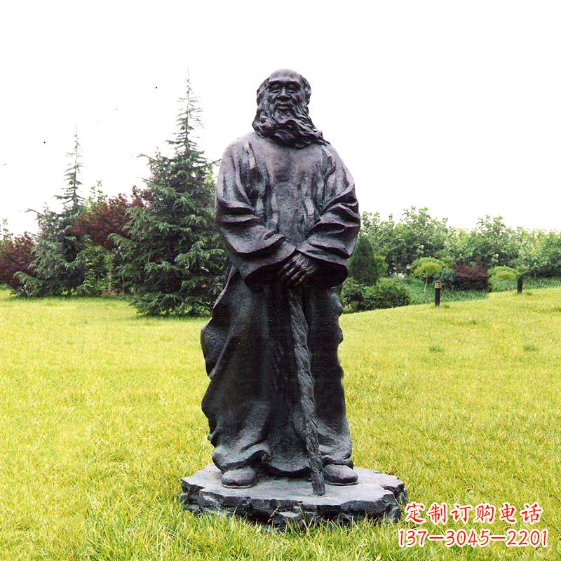 佛山张大千铜雕像-公园近代名人著名人物雕塑