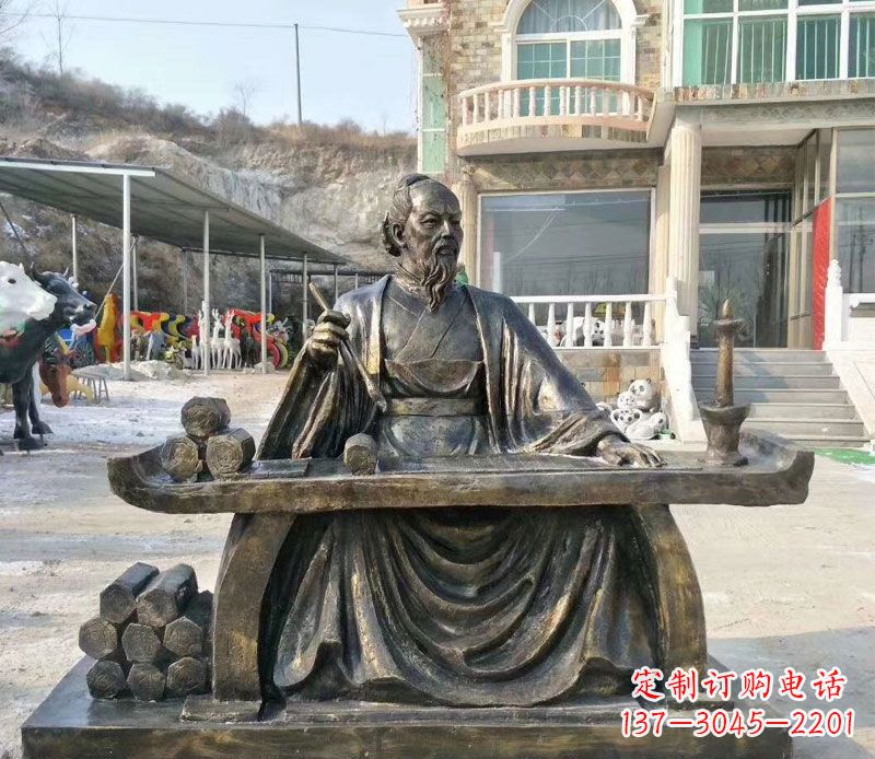 佛山张仲景铜公园雕 