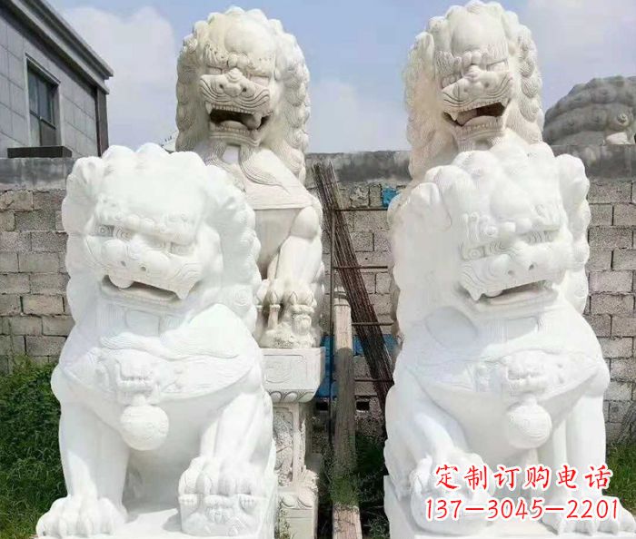 佛山招财动物汉白玉狮子石雕
