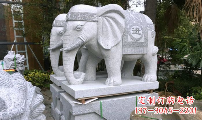 佛山招财进宝大理石门口大象雕塑