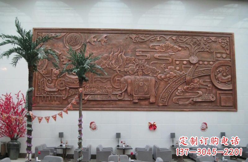 佛山招财进宝大象铜浮雕