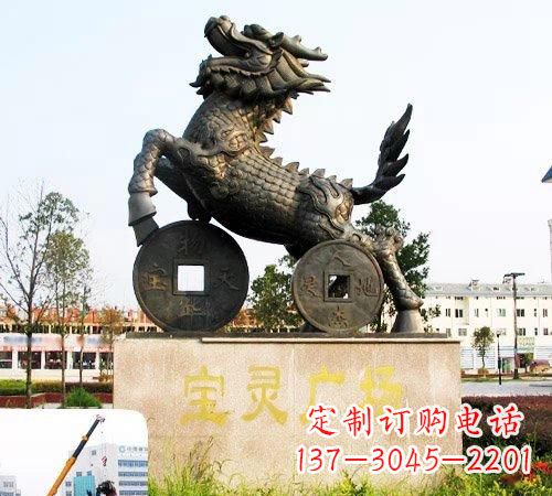 佛山招财麒麟铜雕