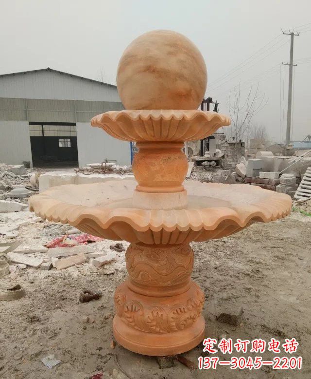 佛山招财双层风水球石雕