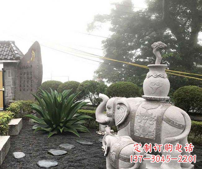 佛山招财驮宝大象石雕