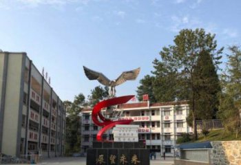 佛山学校“展望未来”老鹰地球仪不锈钢景观雕塑