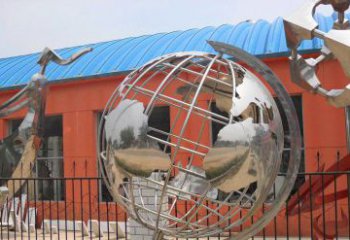 佛山学校不锈钢地球仪雕塑