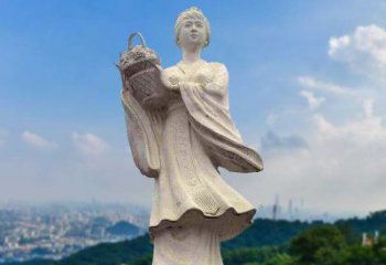 佛山虞姬景观石雕像-景区园林古代美女雕塑