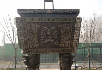 佛山园林广场大型铜方鼎铸铜司母戊鼎景观雕塑
