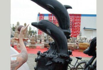 佛山中国黑海豚石雕