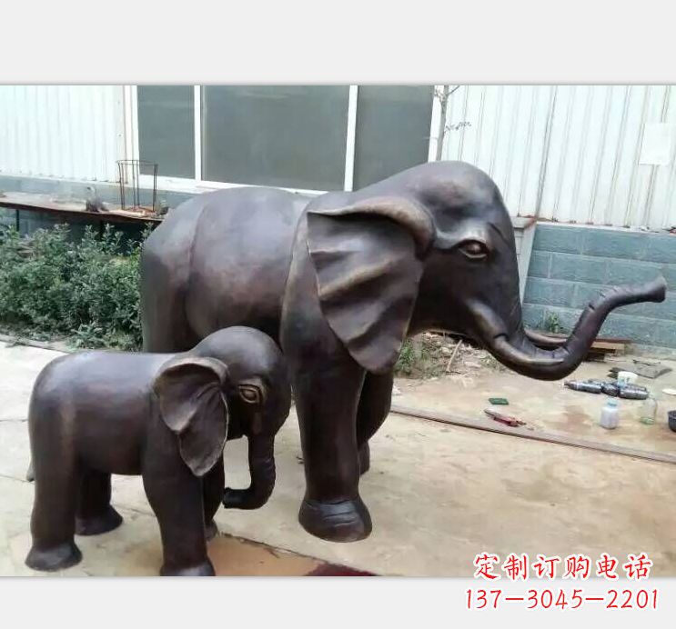 佛山铸铜公园大象雕塑