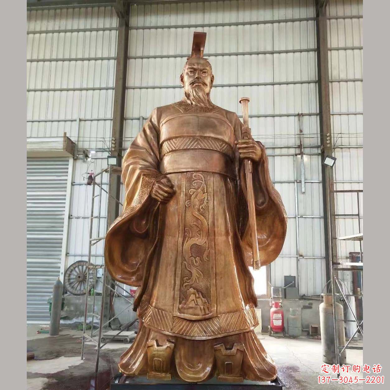 佛山铸铜汉武帝雕塑