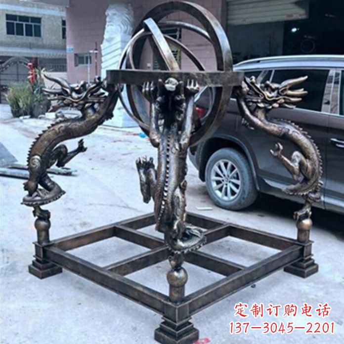 佛山铸铜浑天仪景观雕塑摆件