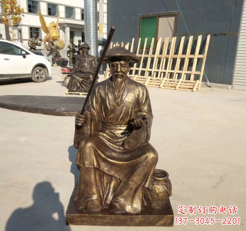 佛山铸铜姜太公钓鱼