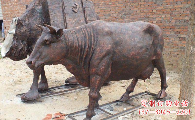 佛山铸铜奶牛公园动物铜雕