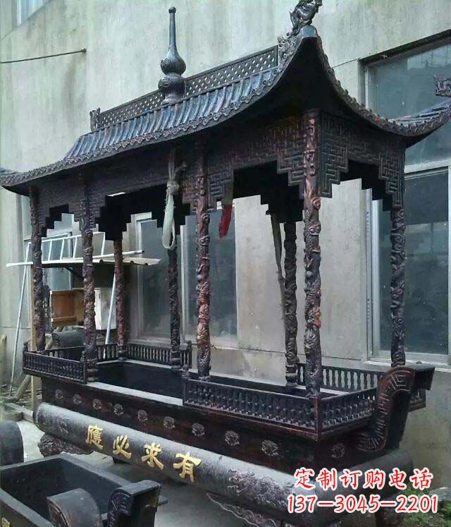 佛山铸铜寺庙香炉铜雕 (2)
