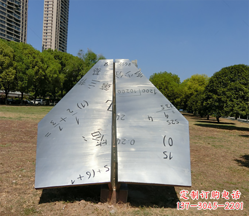 佛山不锈钢细节飞机雕塑