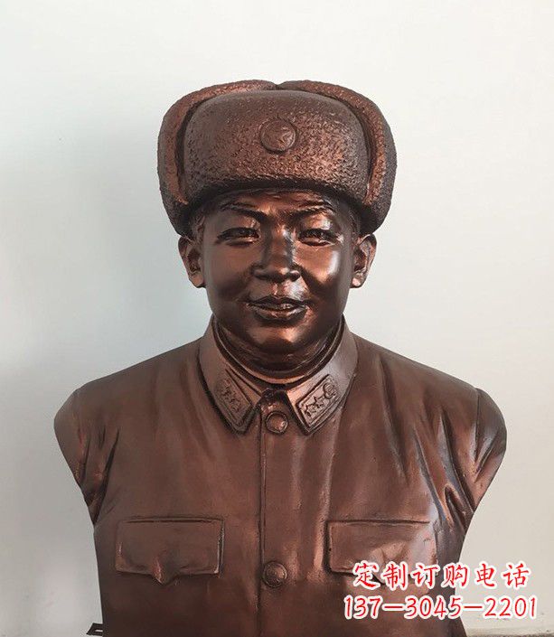 佛山紫铜雷锋半身像