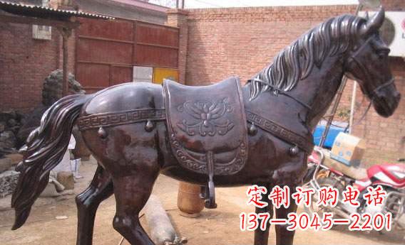 佛山紫铜马公园铜雕