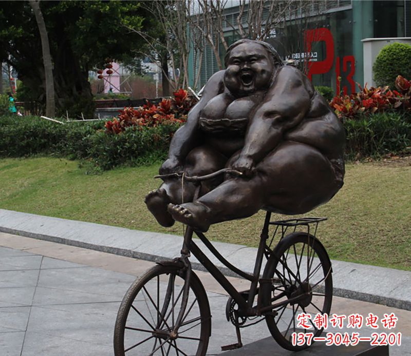 佛山自行车铜雕