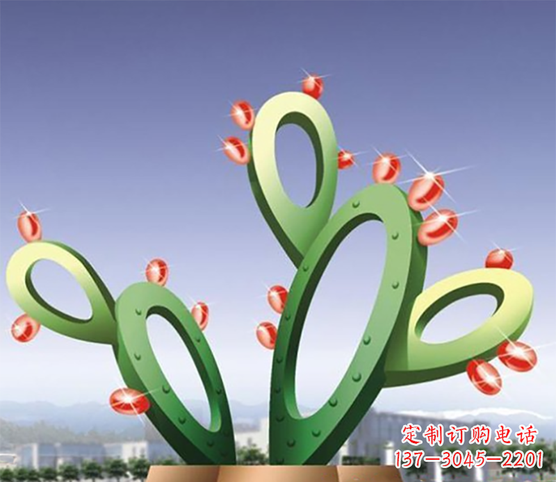 佛山仙人掌不锈钢雕塑