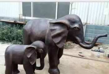 佛山铸铜公园大象雕塑