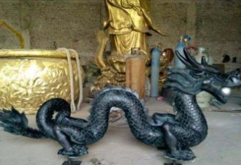 佛山铸铜双龙戏珠广场铜雕