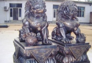 佛山紫铜北京狮雕塑