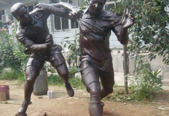 佛山足球运动公园人物铜雕